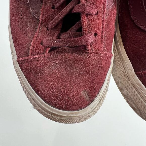 Vans Old Skool Suede Maroon Low Top Skate Shoes Sneakers Lace Up Women 8 Men 6.5 - Picture 5 of 8